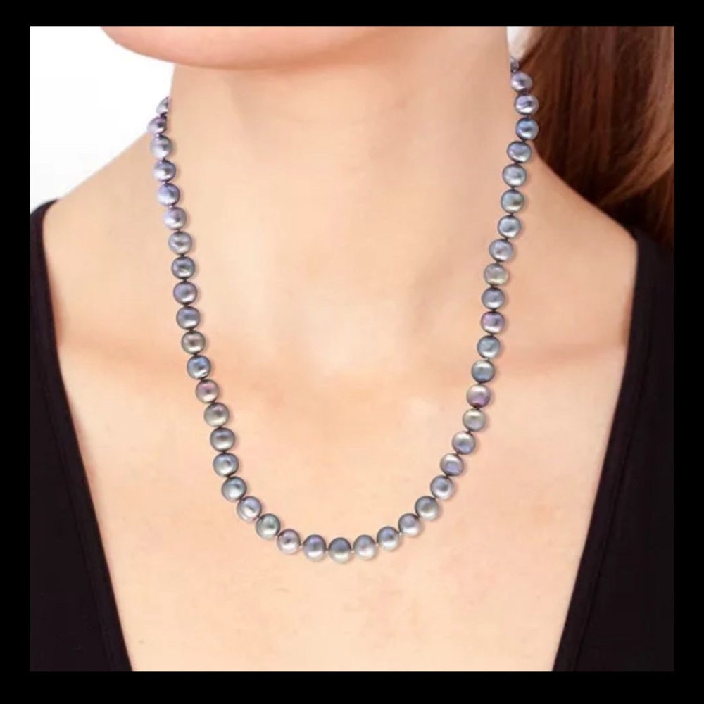 NWT *EFFY* Grey Cultured Freshwater Pearl (7 mm) 18" Statement Necklace